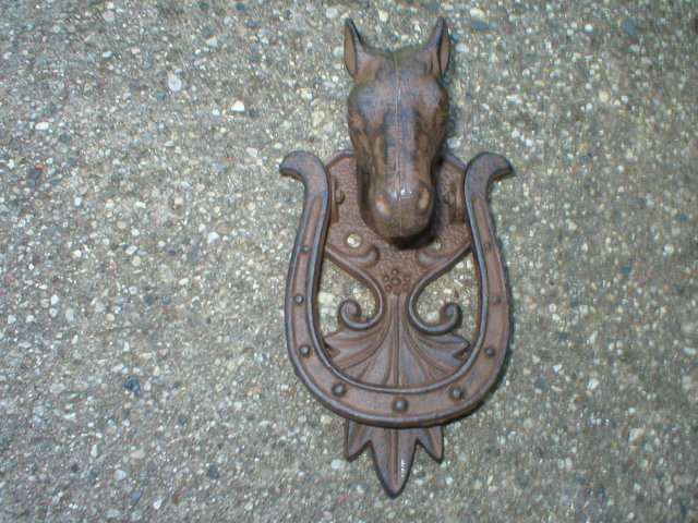 HORSE DOOR KNOCKER CAST IRON