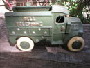 CAST IRON GREEN BELL TELLEPHONE TRUCK IRONWARE DECOR T
