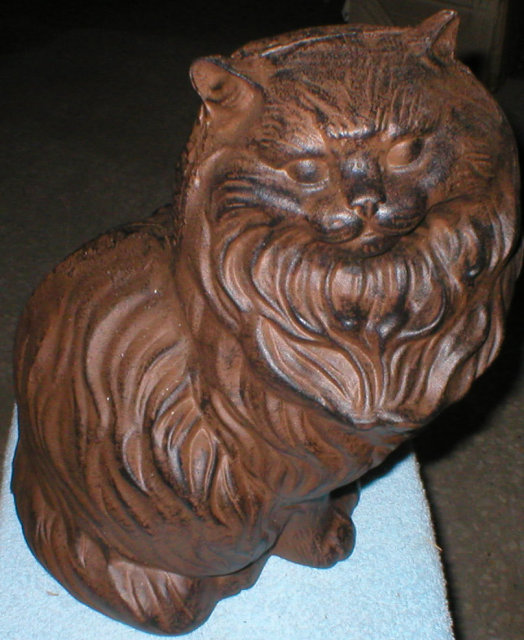 CAST IRON LARGE PERSIAN CAT IRONWARE DECOR P
