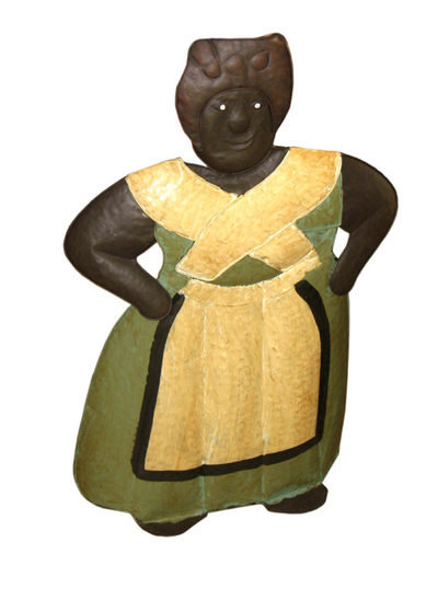 LARGE TIN FREE STANDING AUNT JEMIMA HOME OFFICE DECOR A