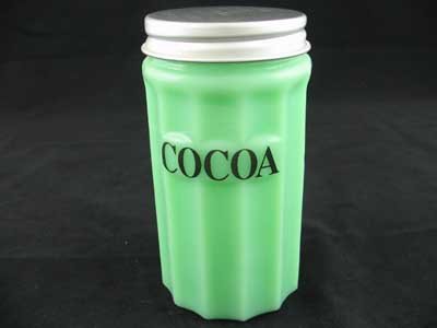 SMALL JADE JADEITE COCOA CANNISTER C