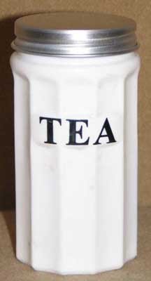 SMALL MILK GLASS TEA CANNISTER M