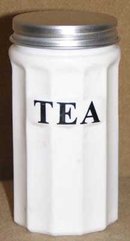 SMALL MILK GLASS TEA CANNISTER M