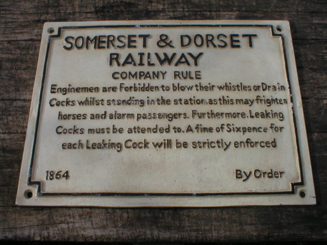 SOMERSET & DORSET RAILWAY SIGN CAST IRON