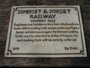 SOMERSET & DORSET RAILWAY SIGN CAST IRON