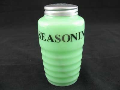 JADE JADITE JADEITE RIBBED SEASONING SPICE SHAKER S