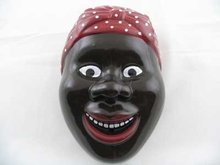 PORCELAIN, BLACK AMERICANA MAMMY STRING HOLDER