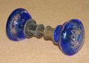 COBALT BLUE CUT TO CLEAR DOORKNOB C