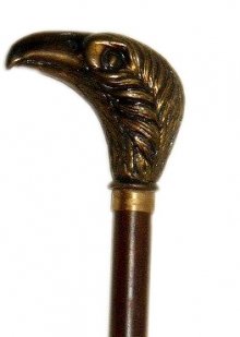 BRONZE FINISH EAGLE CANE WALKING STICK E