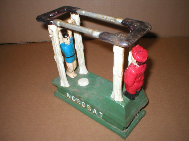 CAST IRON ACROBAT MECHANICAL BANK A
