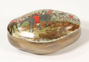 UNIQUE SHAPED PORCELAIN ENGLISH HUNT SCENE BOX E