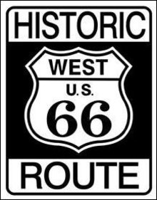 HISTORIC ROUTE 66 TIN SIGN RETRO METAL ADV SIGNS H