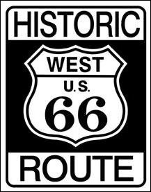 HISTORIC ROUTE 66 TIN SIGN RETRO METAL ADV SIGNS H