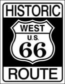HISTORIC ROUTE 66 TIN SIGN RETRO METAL ADV SIGNS H