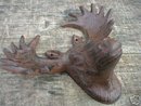 MOOSE HEAD WALL HANGER CAST IRON