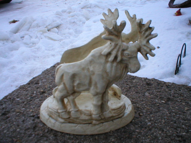 MOOSE CANDLE HOLDER CAST IRON DOUBLE SIDED