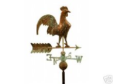 ROOSTER COPPER WEATHERVANE BRASS DIRECTIONALS