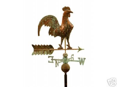ROOSTER COPPER WEATHERVANE BRASS DIRECTIONALS