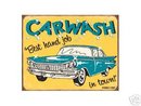 CAR WASH BEST HAND JOB IN TOWN TIN METAL SIGN