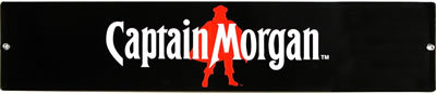 CAPTAIN MORGAN BLACK METAL SIGN