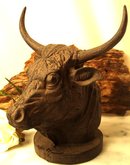 CAST IRON BULL HEAD BUST IRONWARE DECOR B