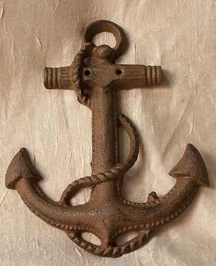 CAST IRON BOAT ANCHOR WALL DECOR B