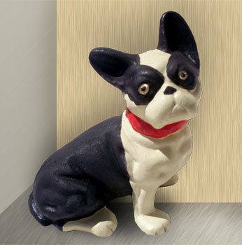 CAST IRON BOSTON TERRIER DOORSTOP T