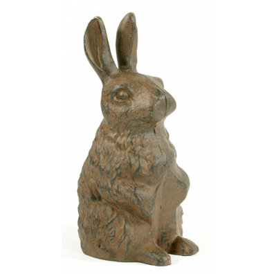 CAST IRON RUSTIC RABBIT DOOR STOP R