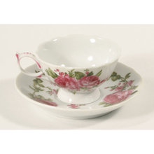 DAINTY TEACUP SAUCER OLD PINK FLOWER PATTERN