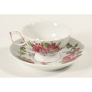 DAINTY TEACUP SAUCER OLD PINK FLOWER PATTERN