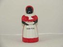 PORCELAIN RED WHITE MAMMY SPICE SHAKER