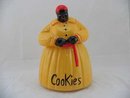 PORCELAIN HAND PAINTED YELLOW MAMMY COOKIE JAR