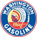 WASHINGTON GASOLINE RETRO STEEL SIGN 42 INCH
