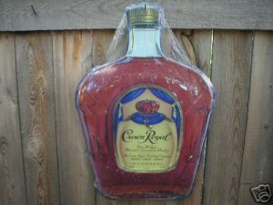 CROWN ROYAL WHISKEY DIECUT SIGN COLLECTOR LIQUOR SIGNS