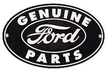 OVAL GENUINE FORD PARTS SIGN RETRO ADV SIGNS