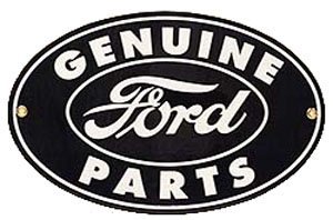 OVAL GENUINE FORD PARTS SIGN RETRO ADV SIGNS