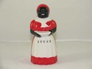BLACK AMERICANA PORCELAIN HAND PAINTED MAMMY SUGAR SHAKER