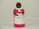 BLACK AMERICA PORCELAIN HAND PAINTED MAMMY GARLIC SHAKER