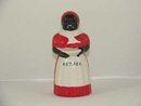 BLACK AMERICANA PORCELAIN HAND PAINTED MAMMY NUTMEG SHAKER