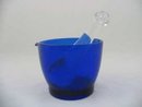 COBALT BLUE 8 OZ. MORTAR WITH CLEAR GLASS PESTLE