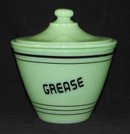 JADE JADITE JADEITE GREASE JAR BLACK LETTERING