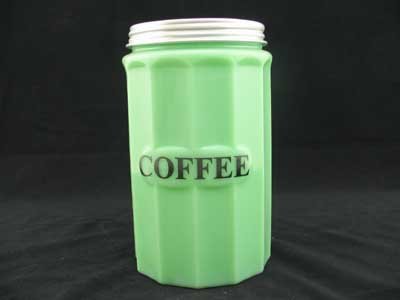 JADE JADITE JADEITE COFFEE CANISTER J