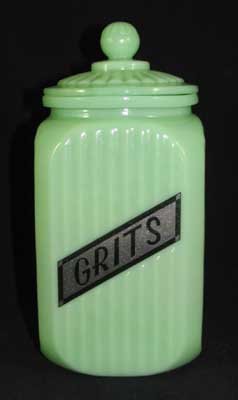 JADE JADITE JADEITE KITCHEN CANISTER K