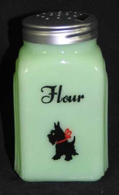 JADE JADITE JADEITE SCOTTY FLOUR SHAKER S