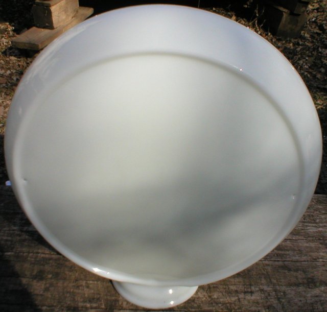 NARROW MILK GLASS GAS PUMP GLOBE BODY OIL STATION DECOR M