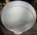 NARROW MILK GLASS GAS PUMP GLOBE BODY OIL STATION DECOR M