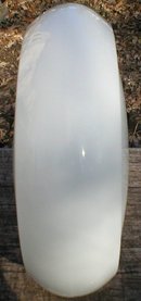 NARROW MILK GLASS GAS PUMP GLOBE BODY OIL STATION DECOR M