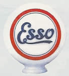 ESSO ONE PIECE MILK GLASS MINI GLOBE T