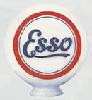 ESSO ONE PIECE MILK GLASS MINI GLOBE T
