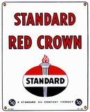 STANDARD OIL RED CROWN GAS PUMP ADV SIGN S